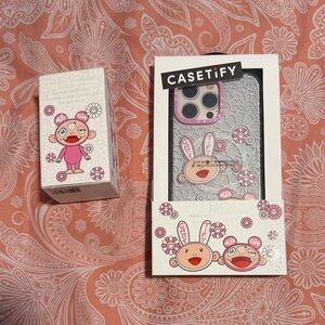 Casetify Pink and White Floral Phone Case16 pro max